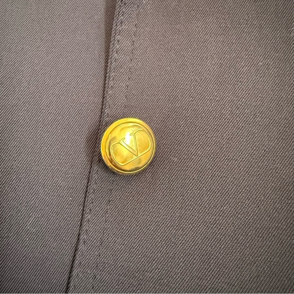 Vintage Valentino Miss V Navy Cropped Blazer with Gold Buttons - Picture 10 of 11